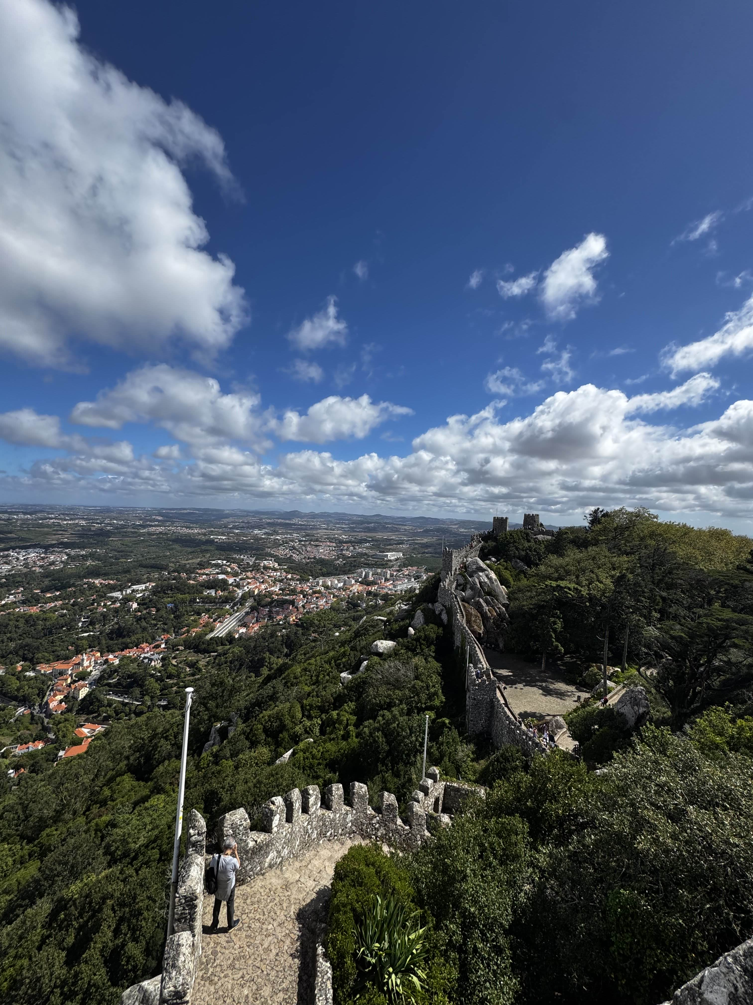 The Moorish Castle walls above Sintra